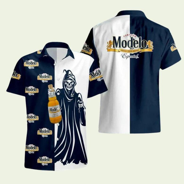 Modelo Beer Death Halloween Hawaiian Shirt