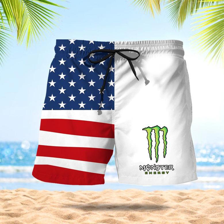 Monster American Flag Swim Trunks