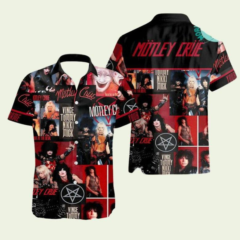 Motley Crue Heavy Metal Hawaiian Shirt