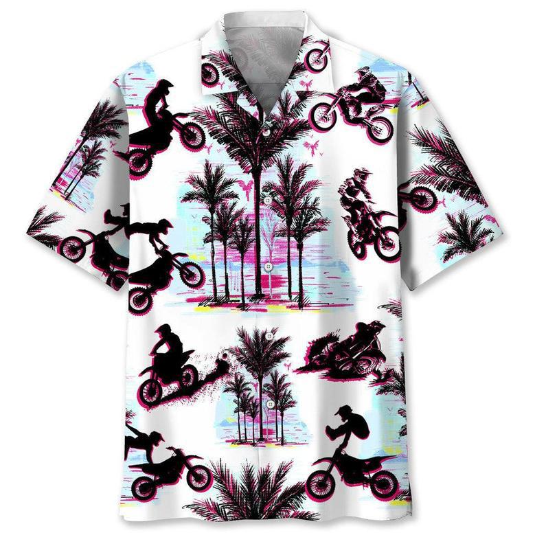 Motocross Palm Trees Hawaiian Shirt Summer Gifts