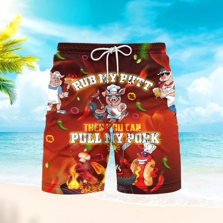 National BBQ Day You Can Pull My Pork Beach Shorts For Men