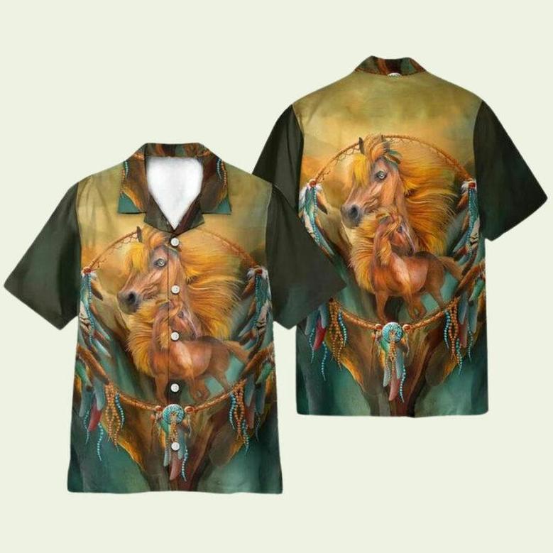 Native American Horse Hawaiian Shirt