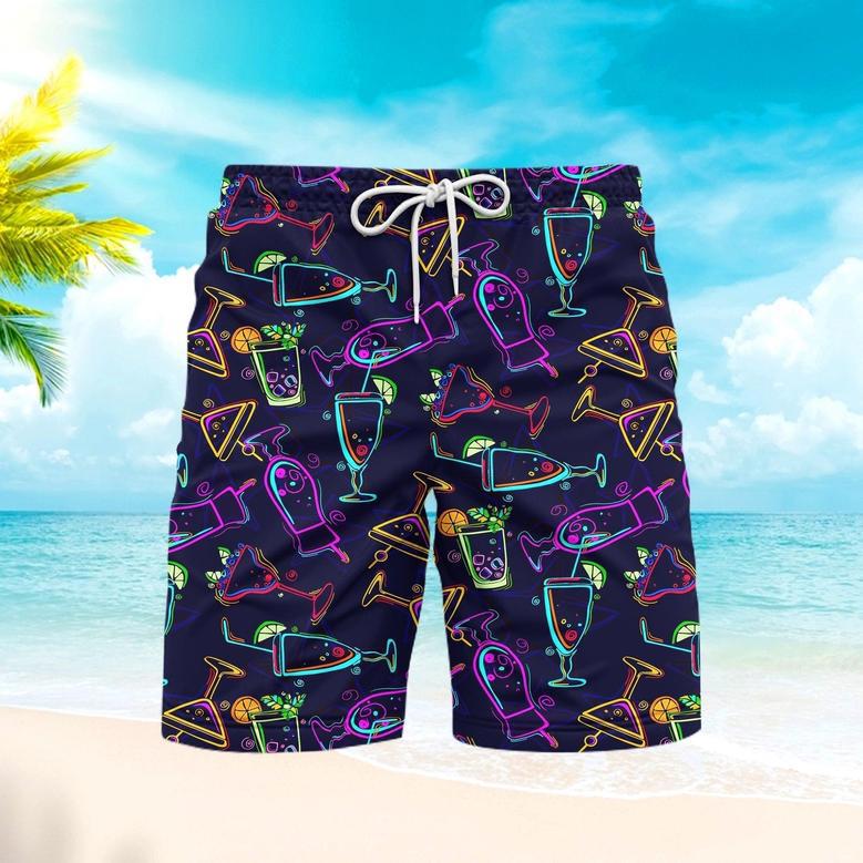 Neon Cocktails Beach Shorts For Men