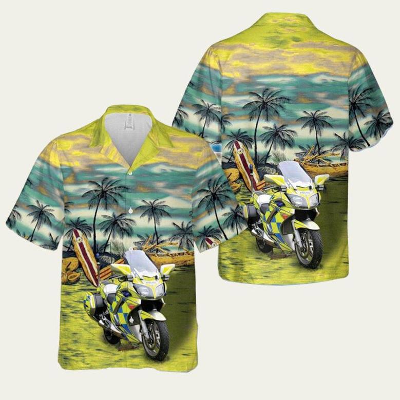 Northamptonshire Police Yamaha Roads Policing Hawaiian Shirt