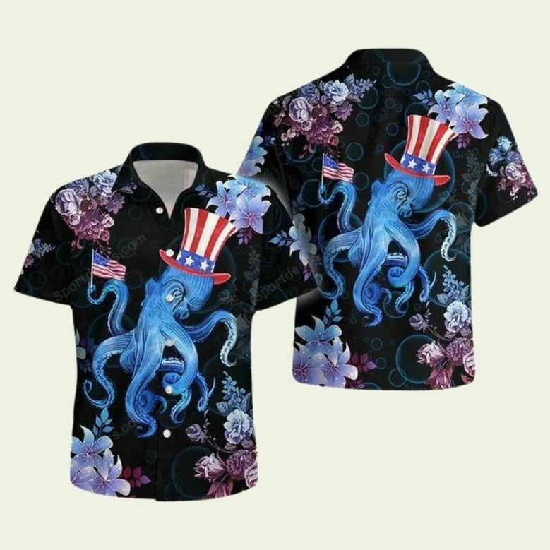 Ocean Octopus July Tropical Hawaiian Shirt