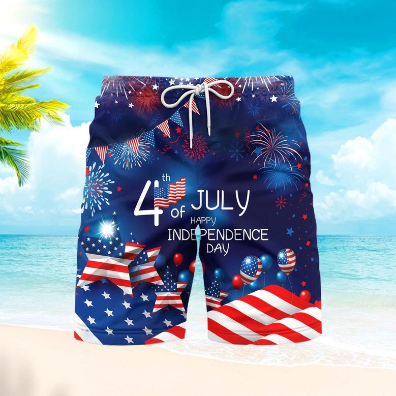 Of July US Independence Day Patriotic Beach Shorts For Men