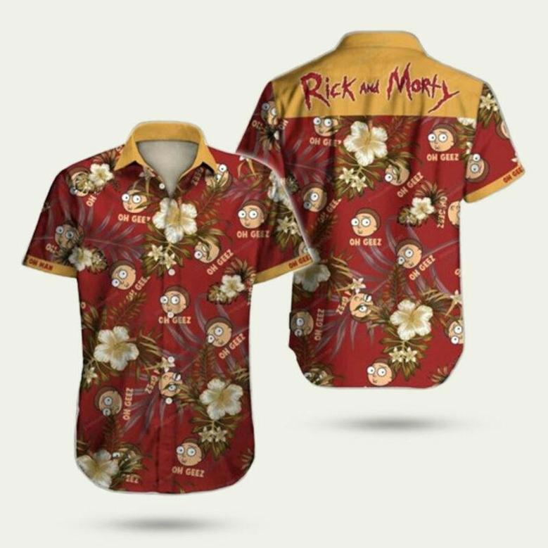 Oh Geez Rick And Morty Hawaiian Shirt