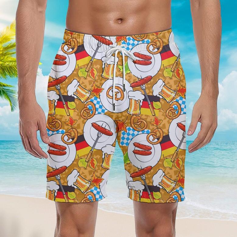 Oktoberfest Happy Beer Day Beach Shorts For Men