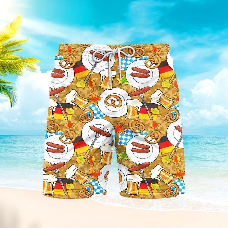 Oktoberfest Happy Beer Day Beach Shorts For Men