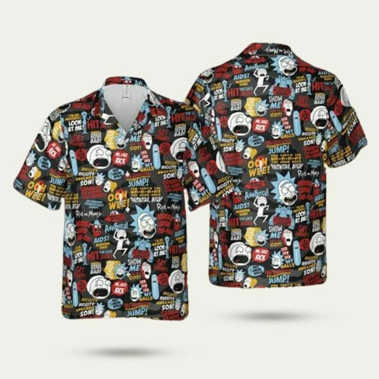 Ooh Wee Rick And Morty Vintage Hawaiian Shirt