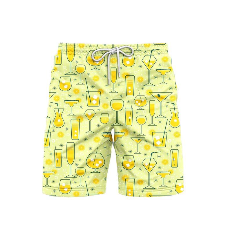 Orange Juice Cocktail Beach Shorts For Men