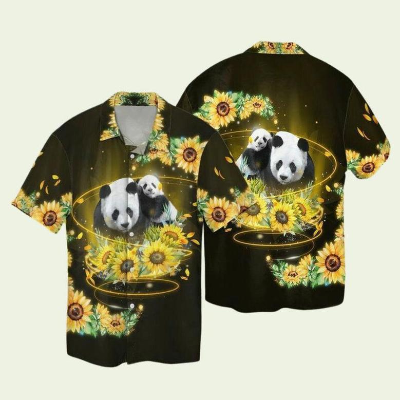 Panda With Sunflowers Hawaiian Shirt