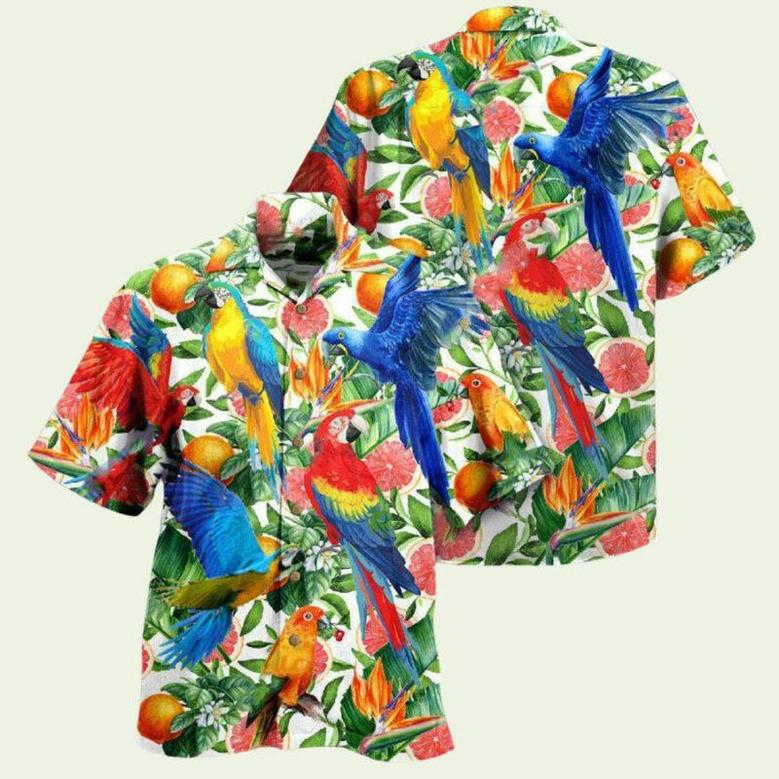 Parrot Make Red Grapefruit Flavor Hawaiian Shirt