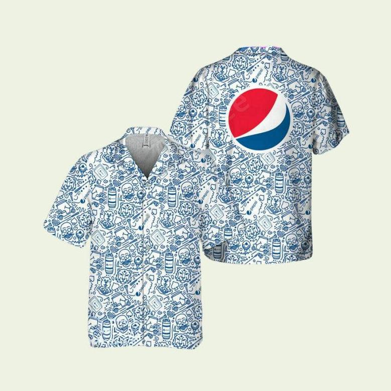 Pepsi Doodle Art Aloha Hawaiian Shirt