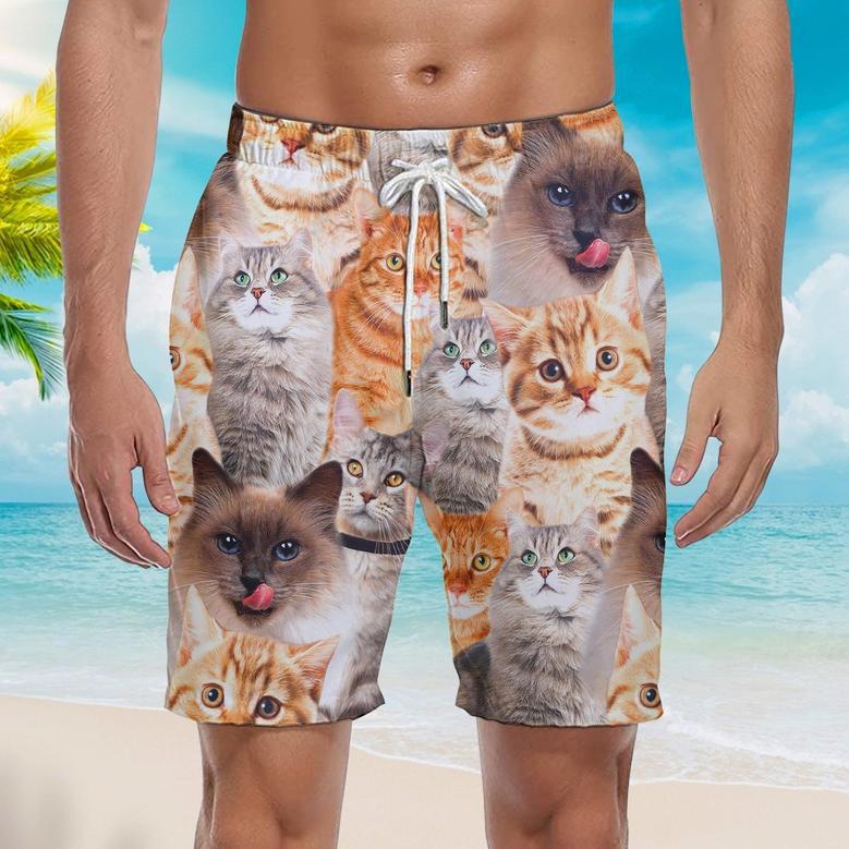 Picture Of Cats Aloha Beach Shorts For Men