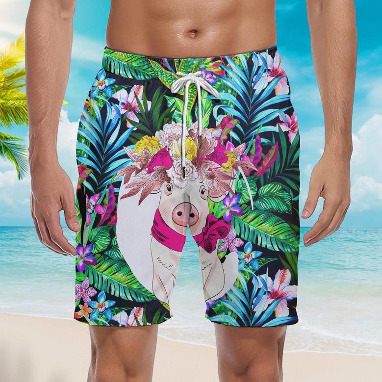 Pig Tropical Beach Shorts For Men