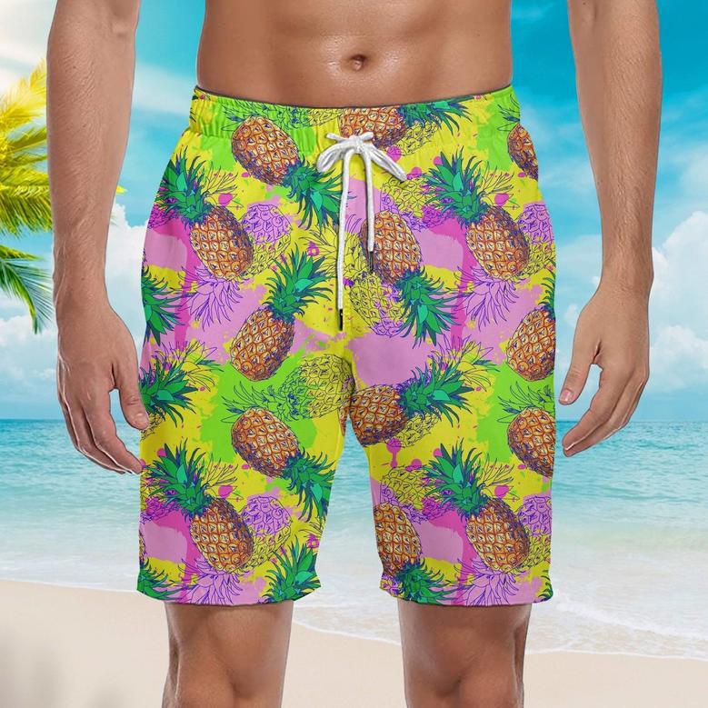 Pineapple Colorful Beach Shorts For Men