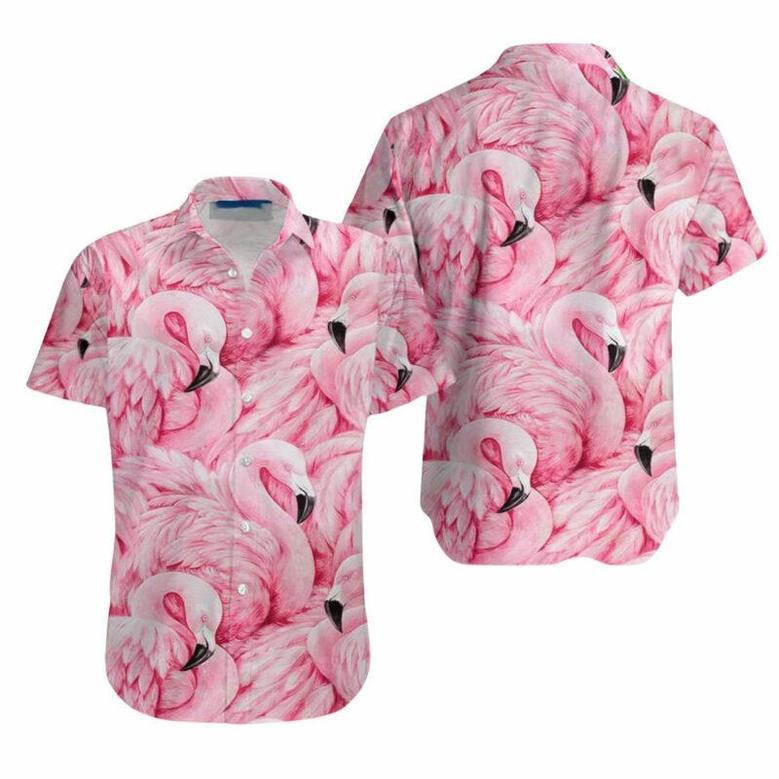 Pink Flamingo Aloha Hawaiian Shirt