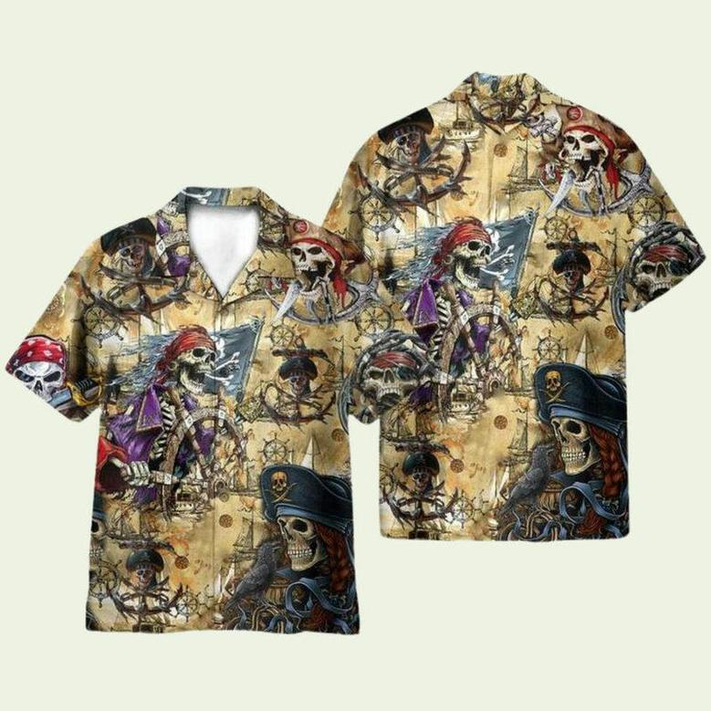 Pirate Skull Hawaiian Shirt