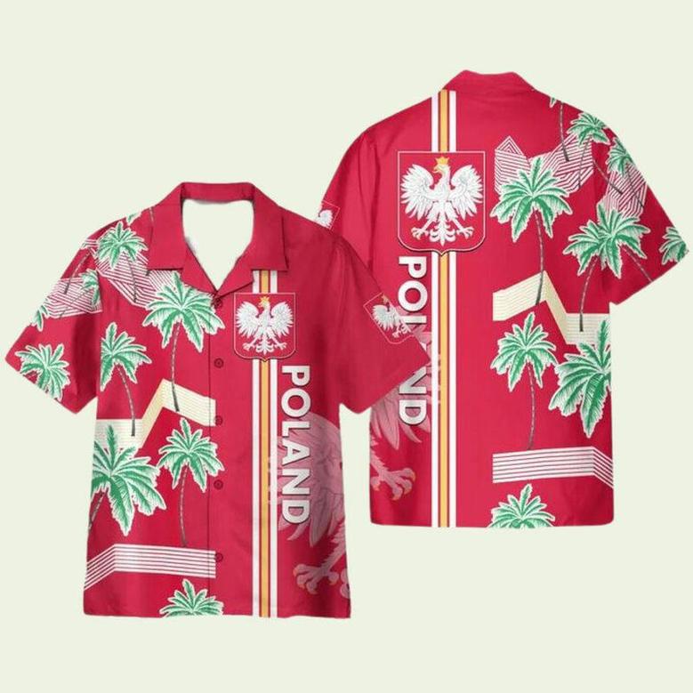 Poland Euro Floral Football Hawaiian Shirt