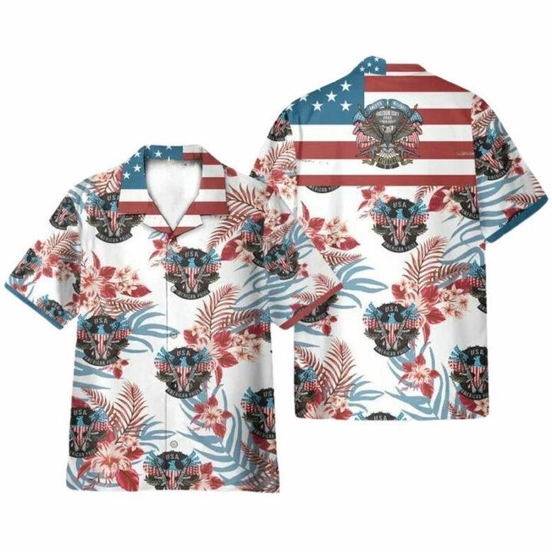 Proud Veterans American Military Hawaiian Shirt