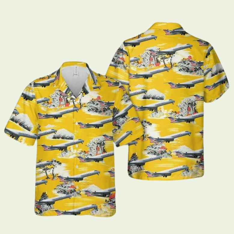 Psa Airlines Bombardier Full Print Hawaiian Shirt