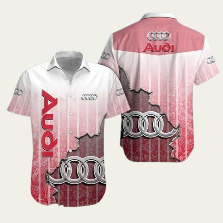 Racing Car Audi Teams Logo Sumer Hawaiian Shirt