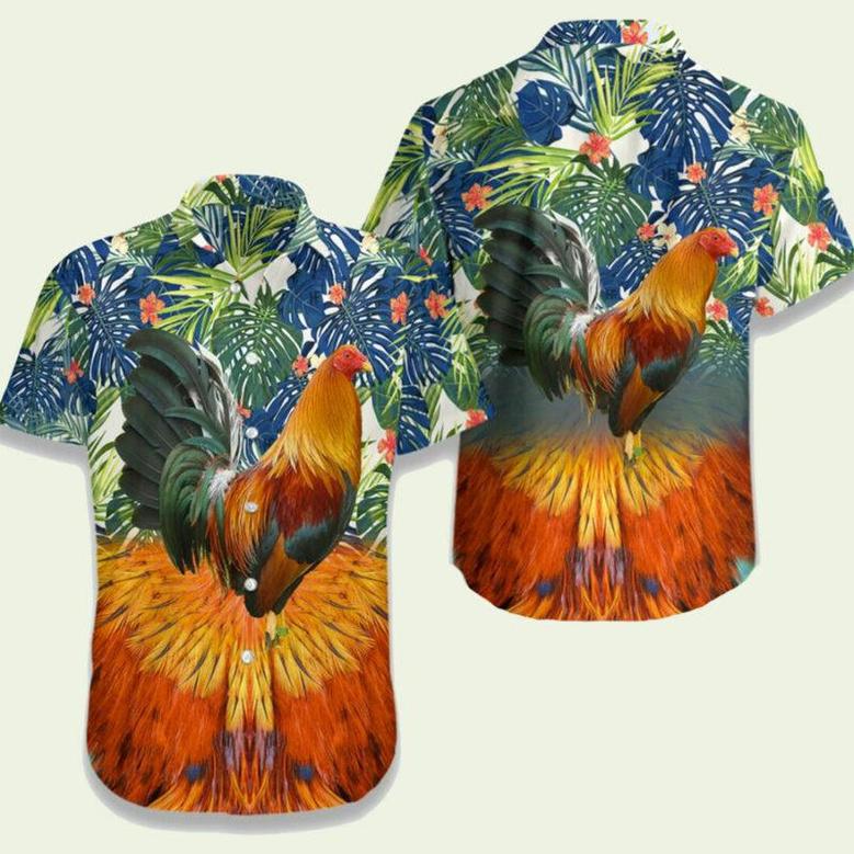 Rooster Tropical Hawaiian Shirt