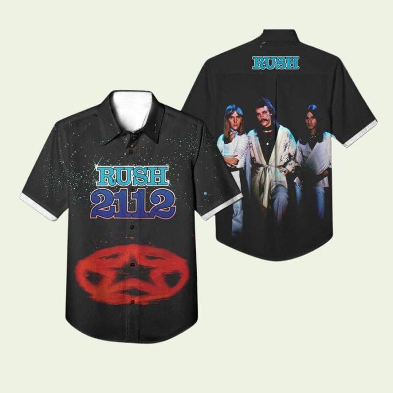 Rush Band 2112 Album Black Hawaiian Shirt