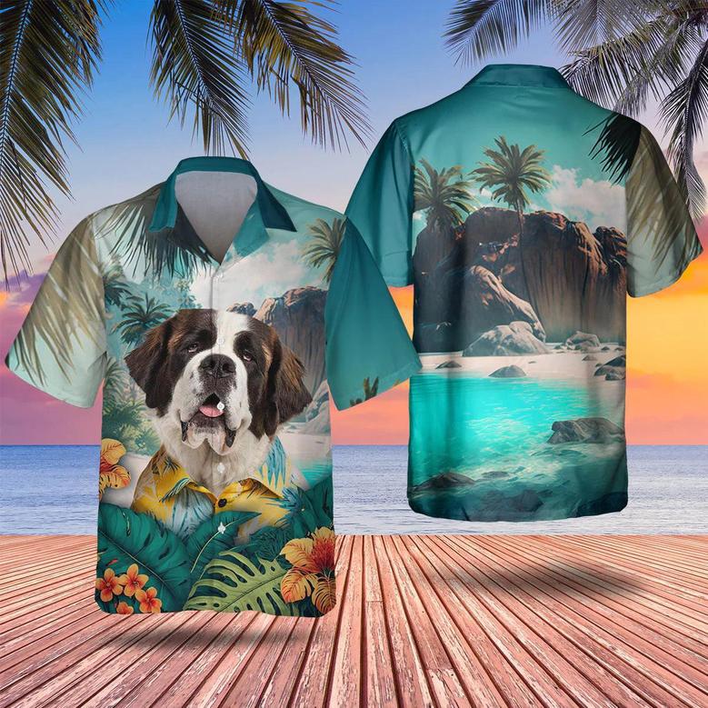 Saint Bernard - Tropical Hawaiian Shirt Summer Gifts