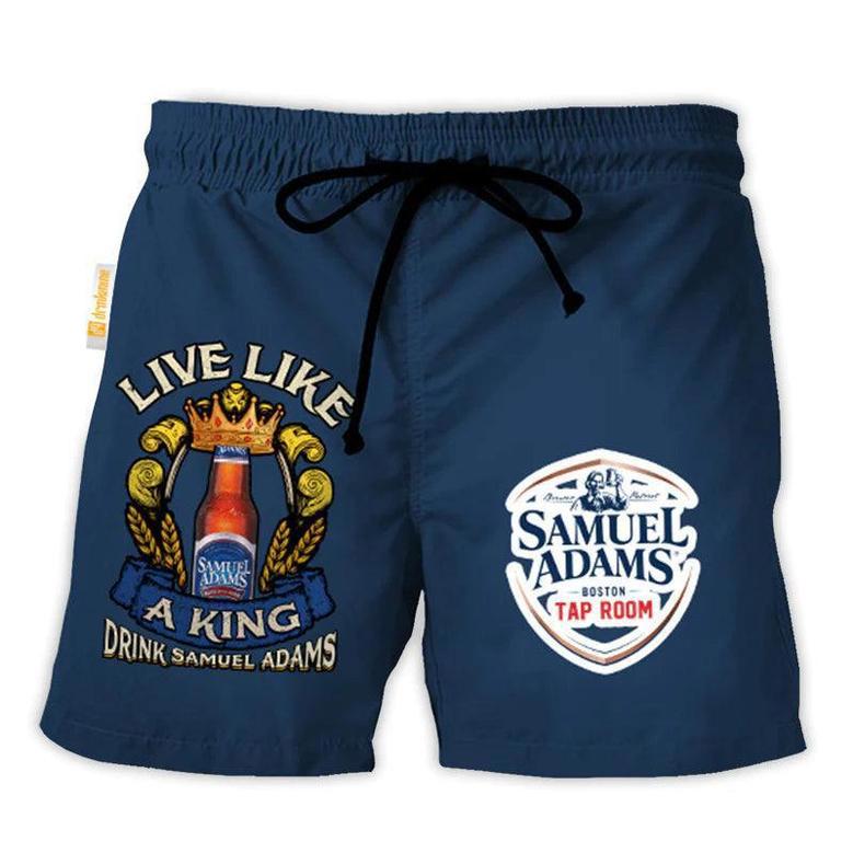 Samuel Adams Blue Basic Swim Trunks