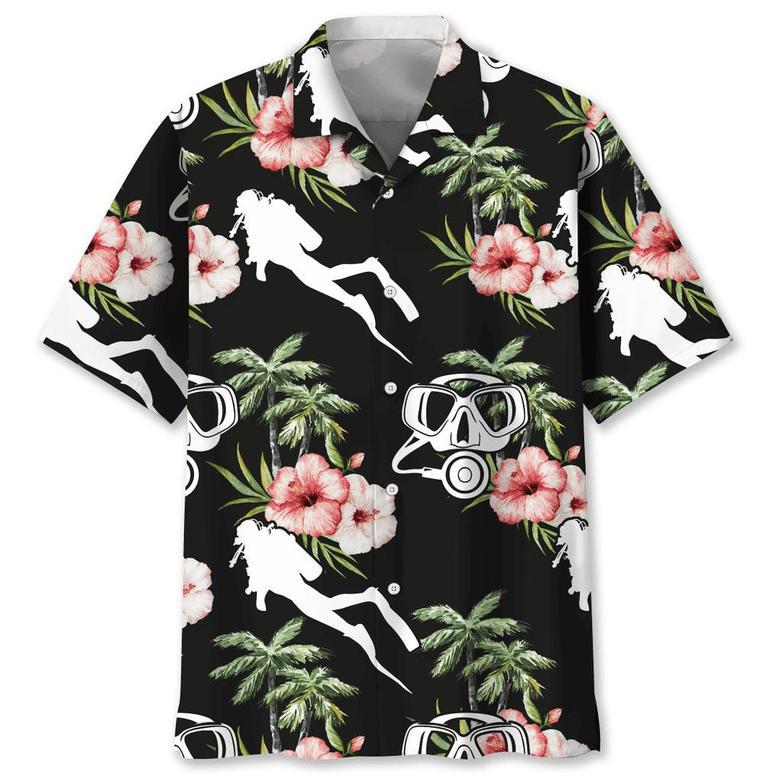 Scuba Diving Nature Flower Hawaiian Shirt Summer Gifts