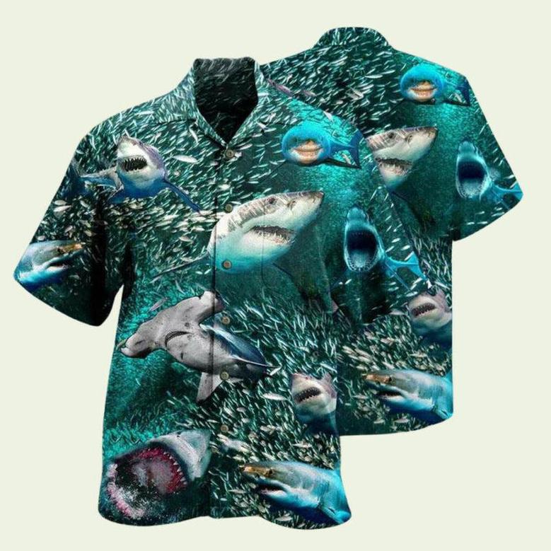 Shark In A World Full Of Fish Be A Shark Summer Hawaiian Shirt