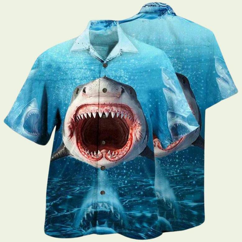 Shark Show Your Teeth Summer Hawaiian Shirt