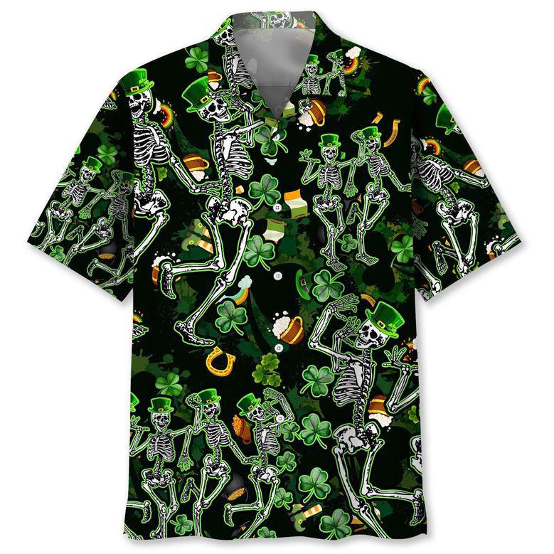 Skeleton Irish St.Patrick Day Hawaiian Shirt Summer Gifts