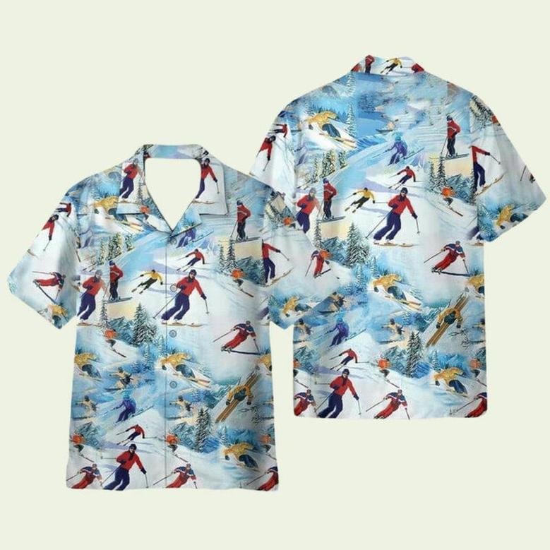 Skiing Hawaiian Shirt