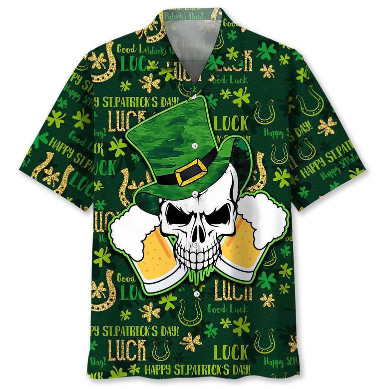 Skull Beer Green Irish St.Patrick Day Hawaiian Shirt Summer Gifts