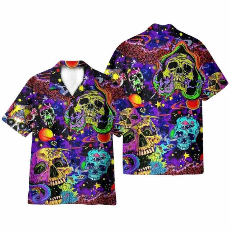 Skull Hippie Hawaiian Shirt