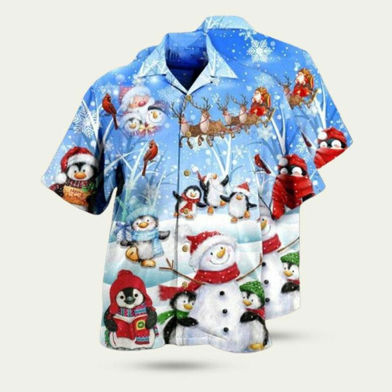 Snowman Wishing You A Little Cuteness Hawaiian Shirt