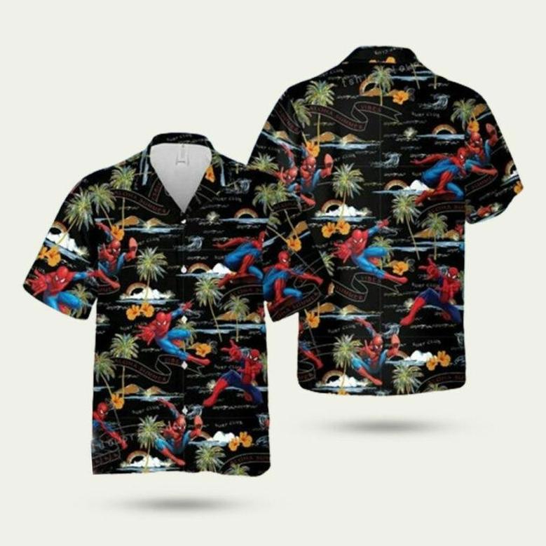 Spider Man Tropical Pattern Hawaiian Shirt