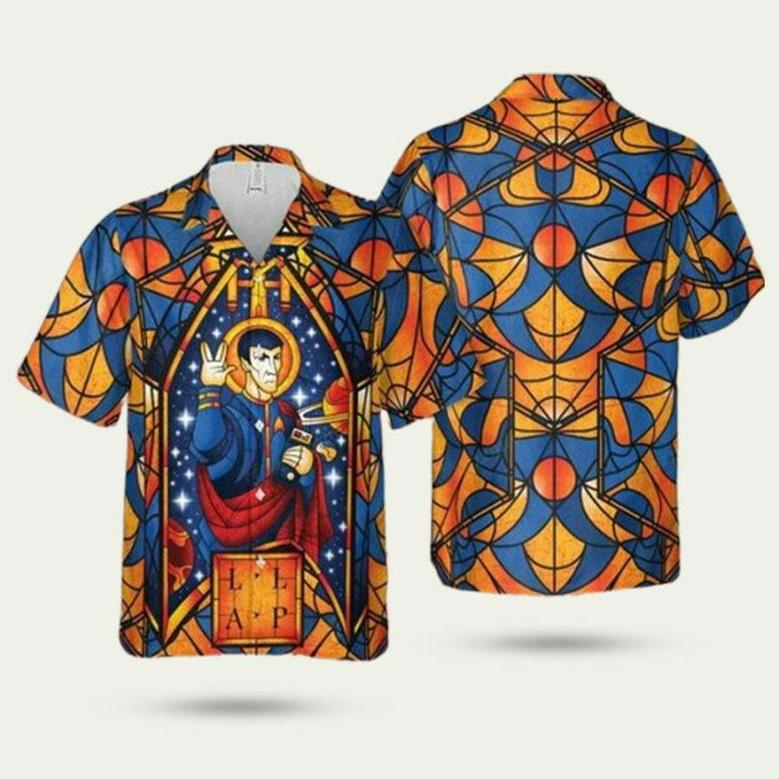 Stained Glass Star Trek Hawaiian Shirt