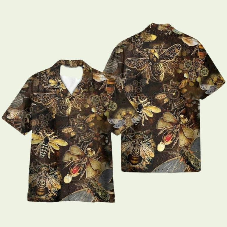 Steampunk Bee Hawaiian Shirt