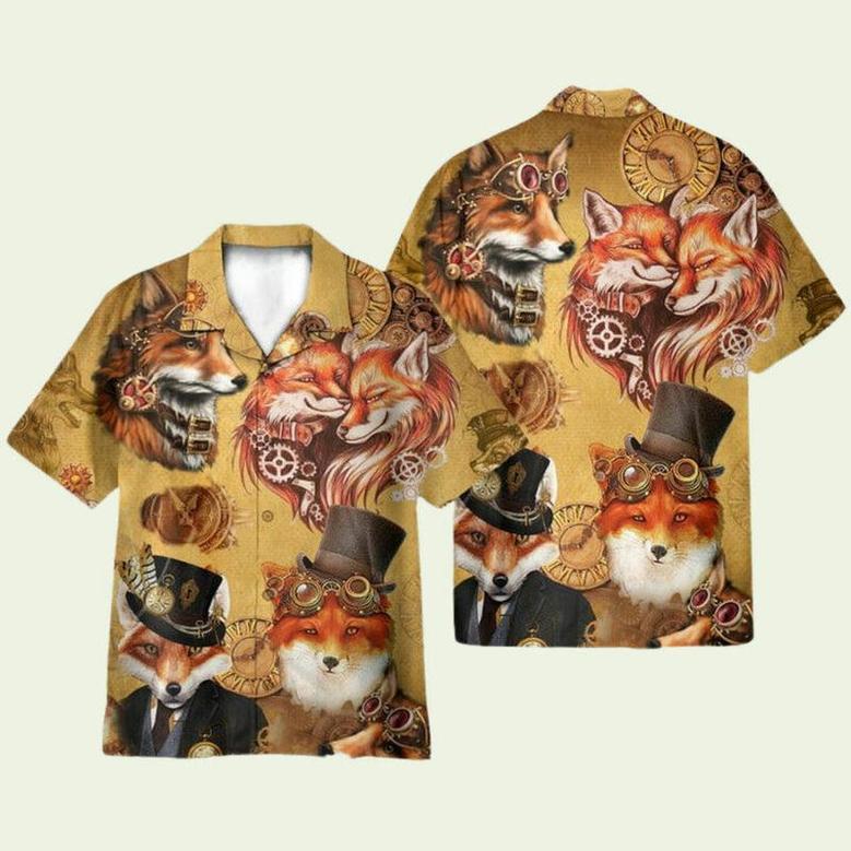 Steampunk Fox Hawaiian Shirt