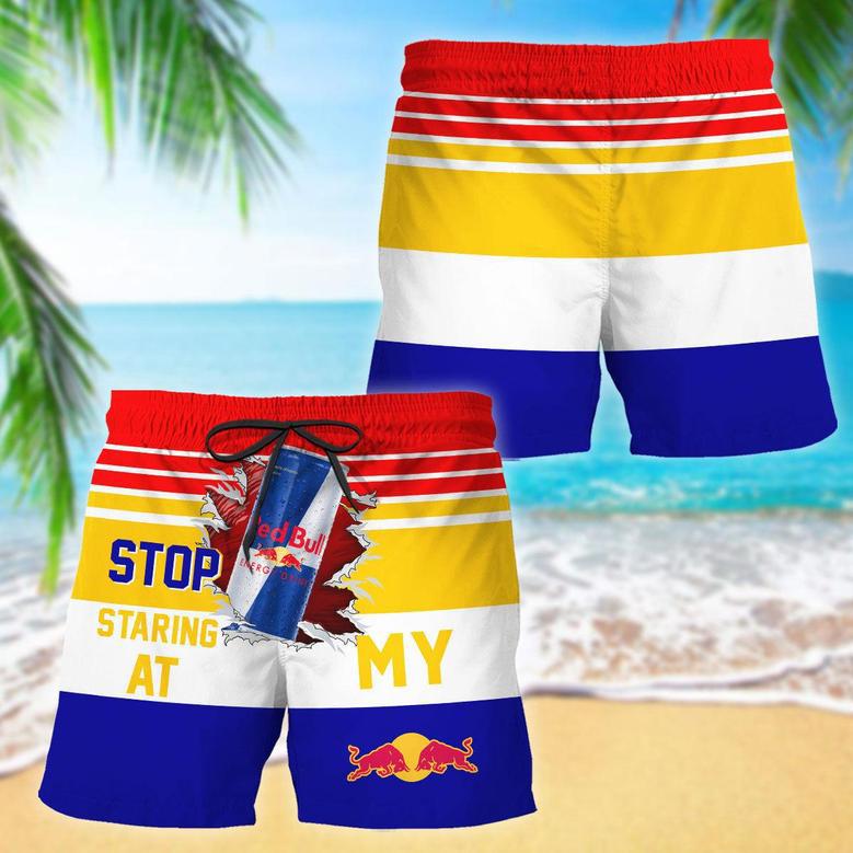 Stop Staring At My Red Bull Swim Trunks