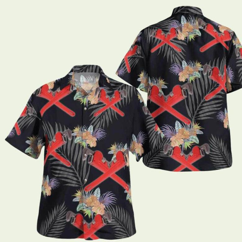 Stylish Black For Plumber Hawaiian Shirt