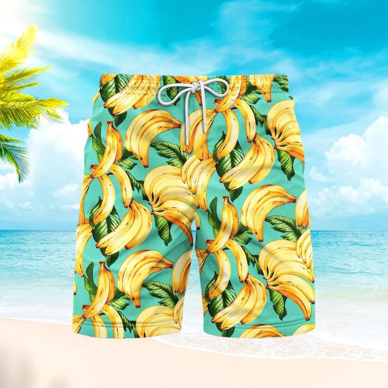 Summer Aloha Banana Beach Shorts For Men