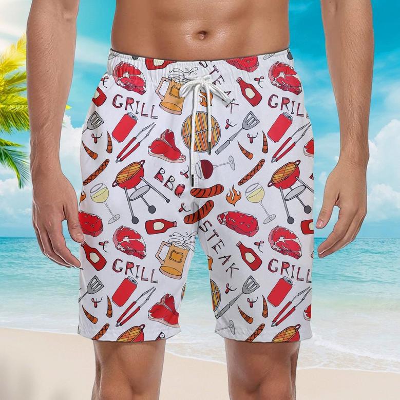 Summer BBQ Grill Party Beach Shorts For Men