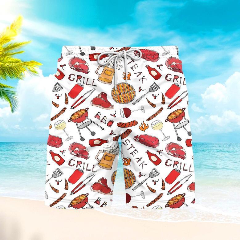 Summer BBQ Grill Party Beach Shorts For Men