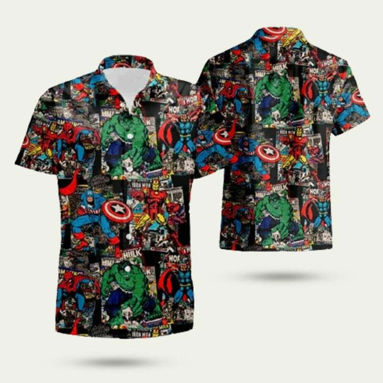 Super Heros Marvel Hawaiian Shirt