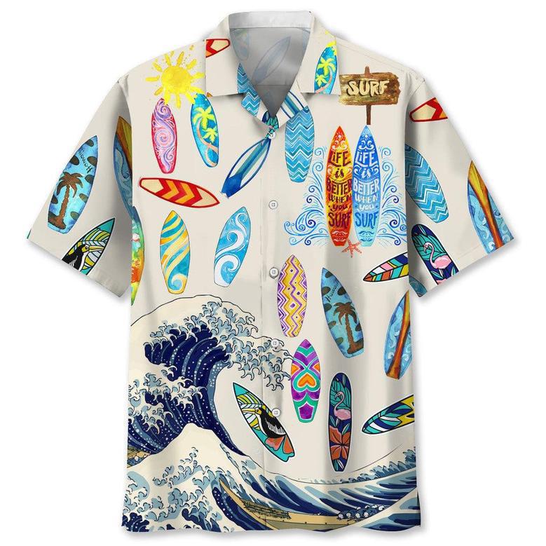 Surfing White Lovers Hawaiian Shirt Summer Gifts